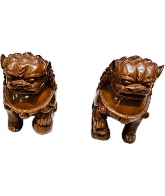 樹脂雕塑 小獅子 一對